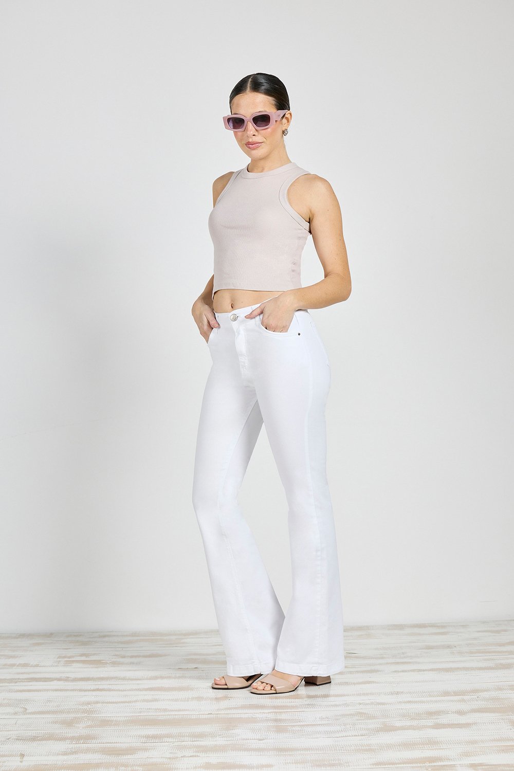ART. 209 | SEMI OXFORD BLANCO CLÁSICO ELASTIZADO