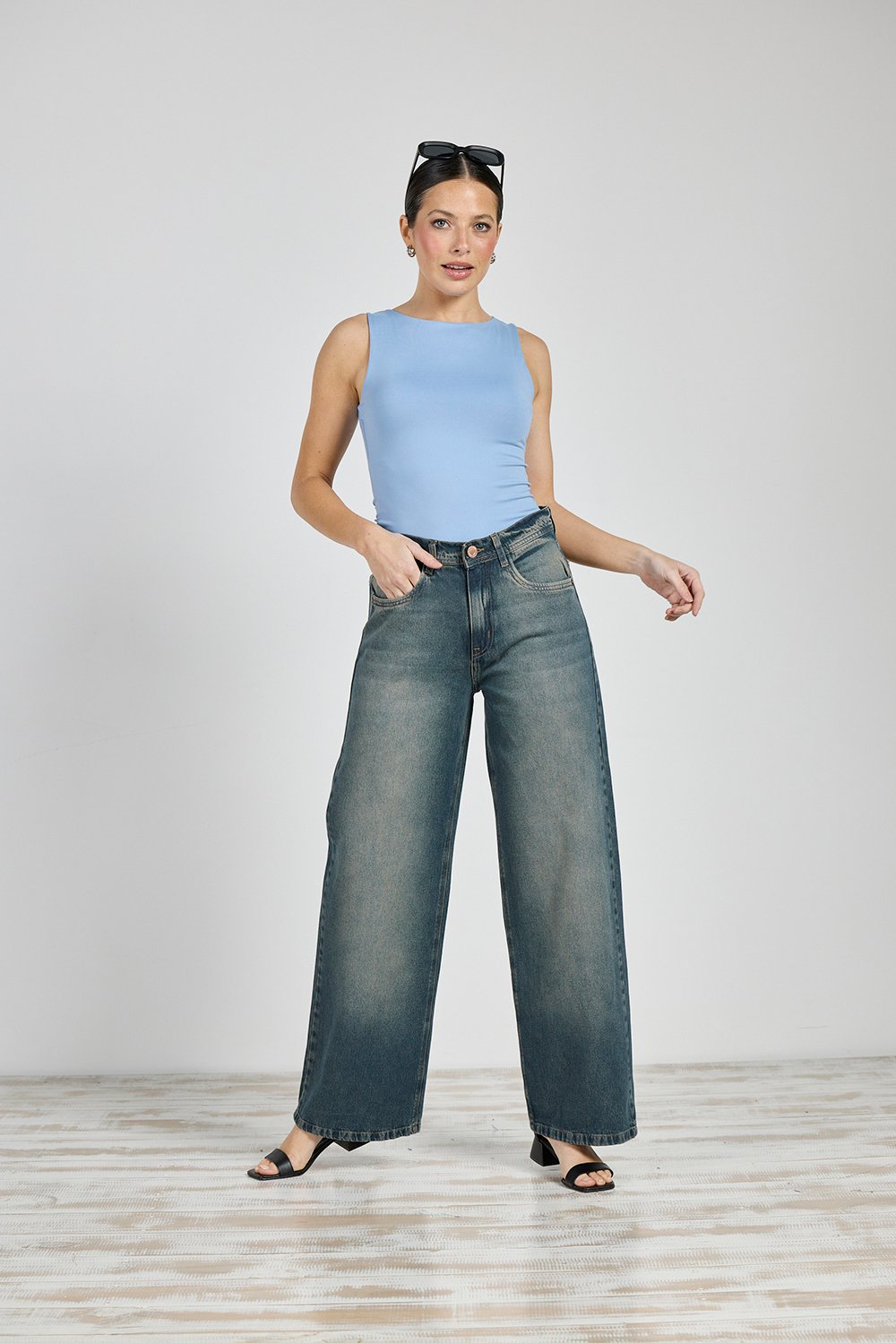 ART. 299 | WIDE LEG CLÁSICO VINTAGE ÓXIDO RÍGIDO