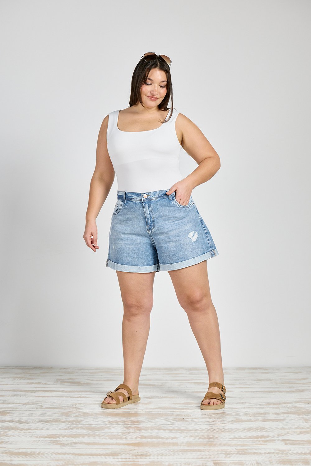 ART. M-558 | SHORT STONE CON ROTURA DOBLES RÍGIDO