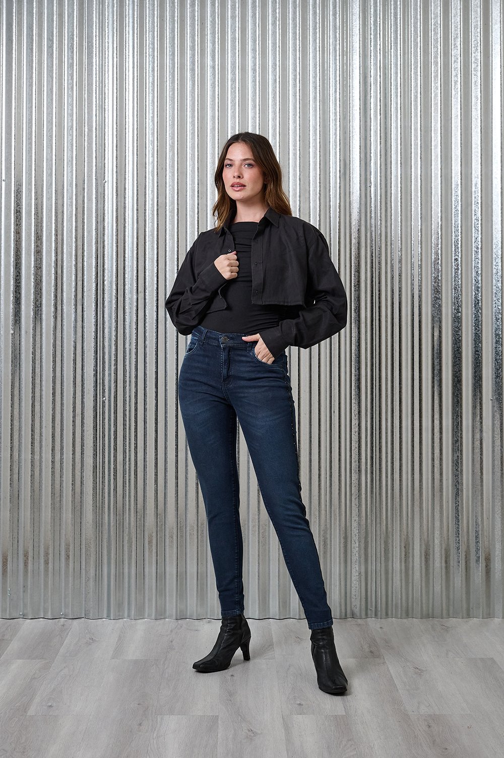 ART. 407 | BLUE BLACK BRILLO LATERAL ELASTIZADO