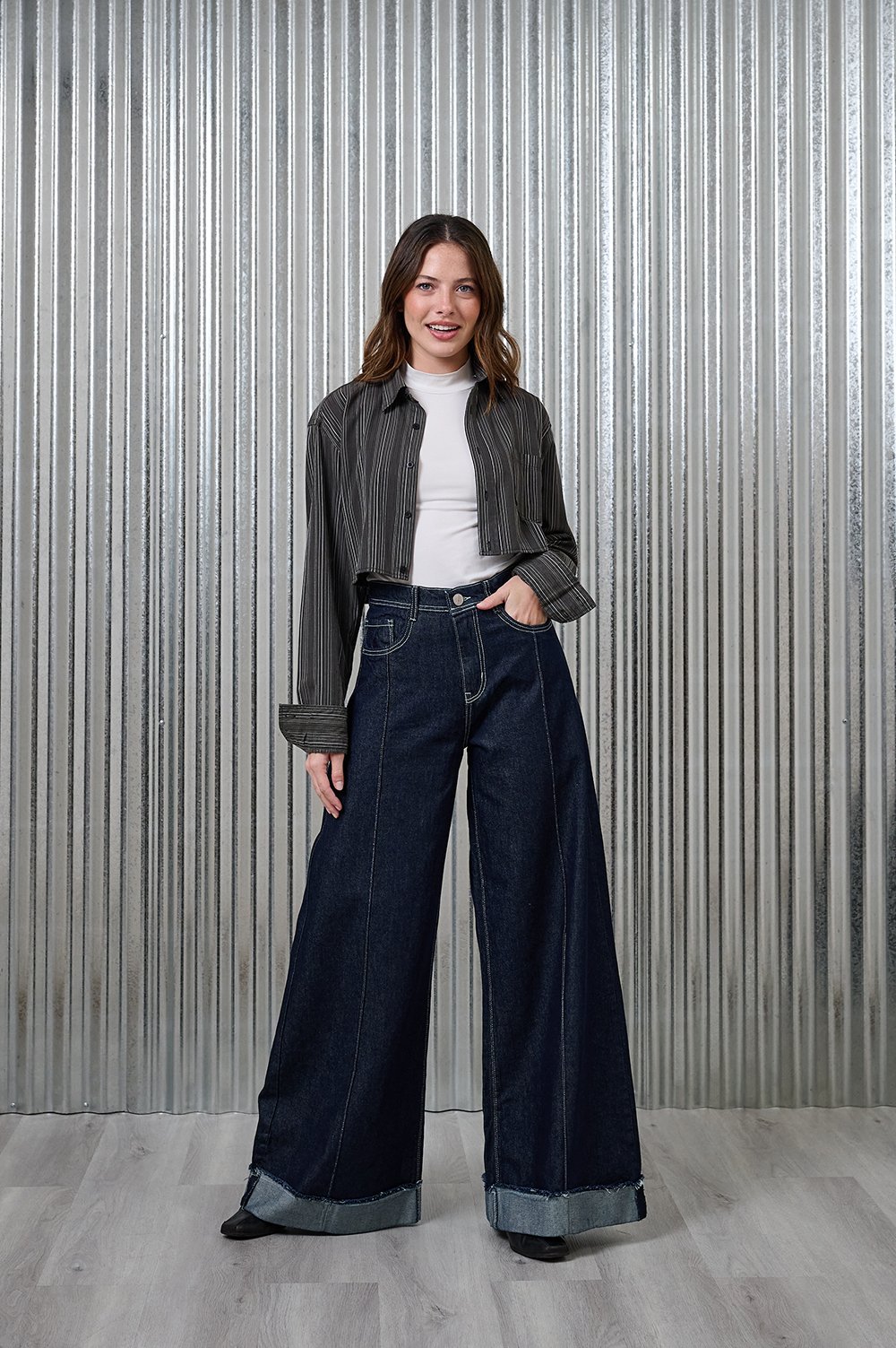ART. 417 | MAXI BAGGY AZUL CON ALFORZA BOTA DOBLES RÍGIDO
